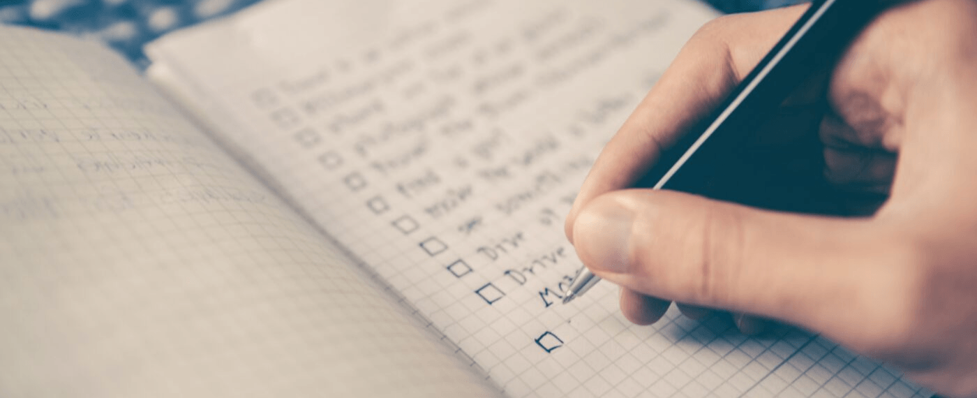 A to do list planner being checked off