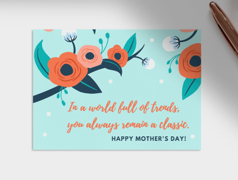 blue mothers day card