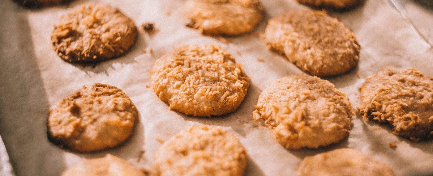 a tray a fresh cookies baked using cbd recipes