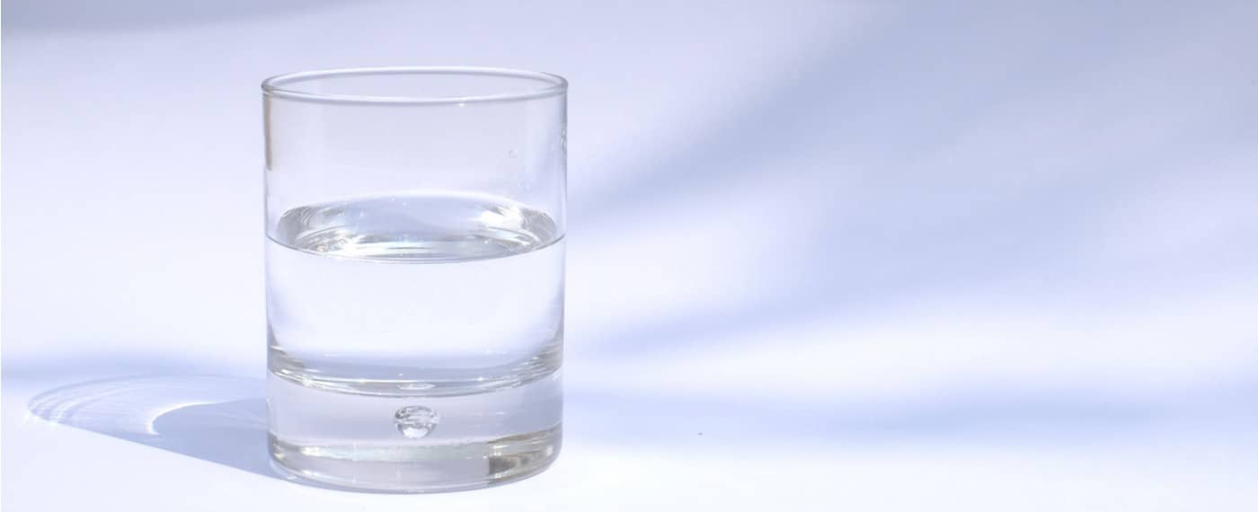 a glass of alkaline water