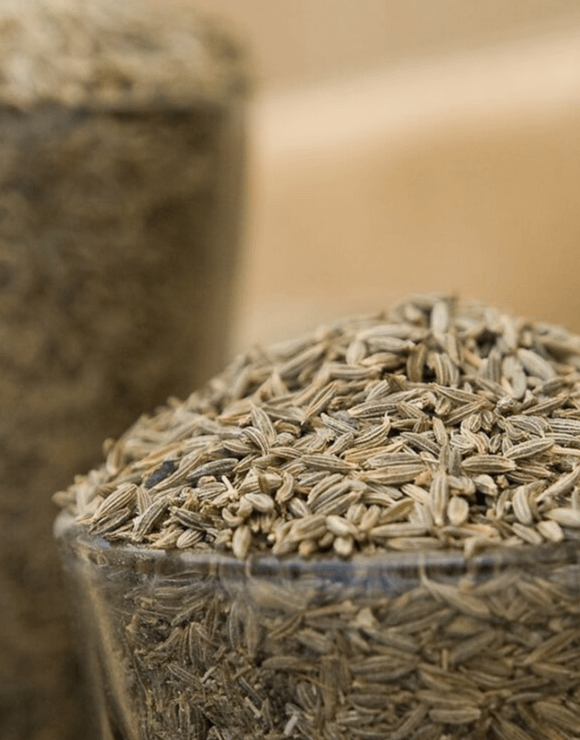 a large bowl of cumin