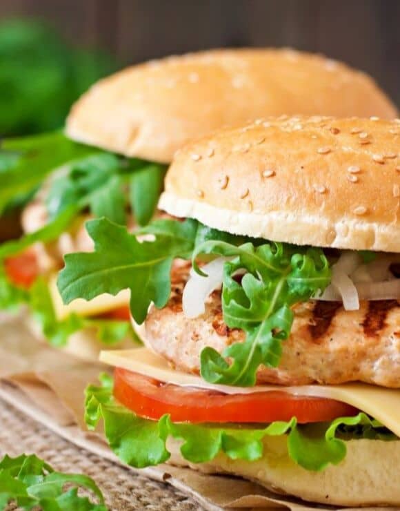 A fresh, delicious grilled chicken sandwich on sesame seed bun