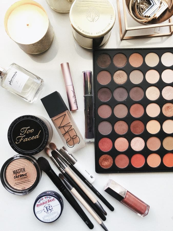 A variety of makeup products that may contain harmful ingredients