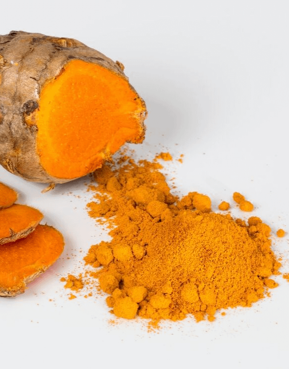 a pile of powdered turmeric