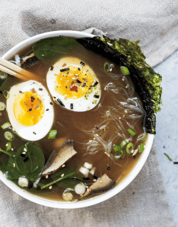 An exotic soup with vegetables and spices