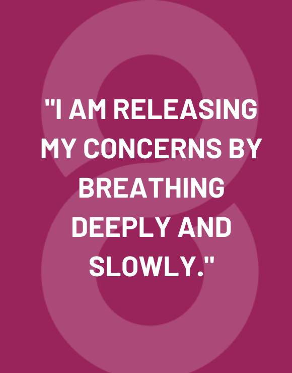 Daily affirmation quote to help with breathing through stress