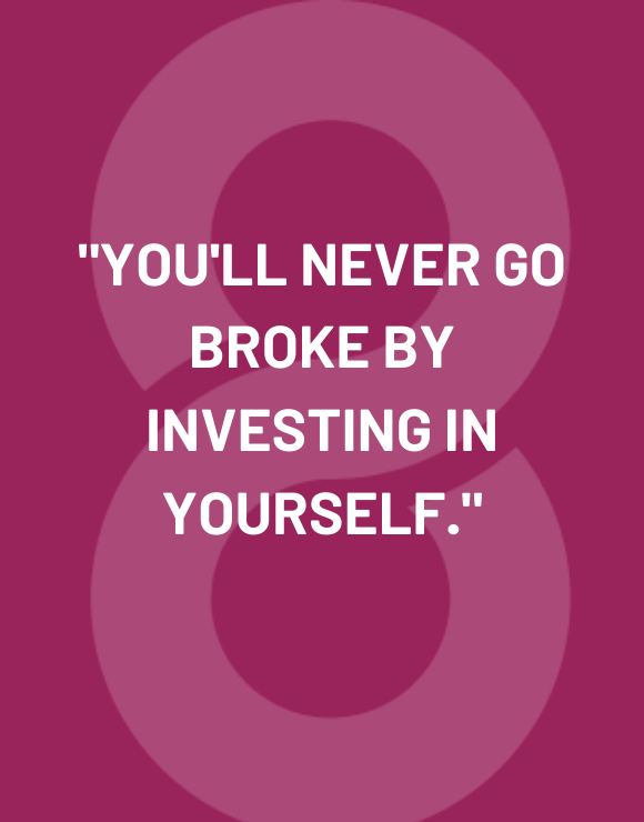 inspirational quote to help learn to invest in yourself