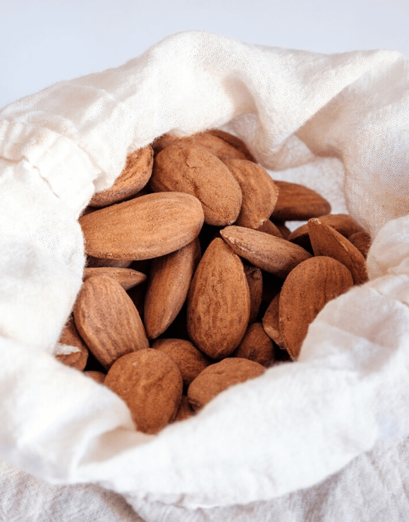 A sack of almonds