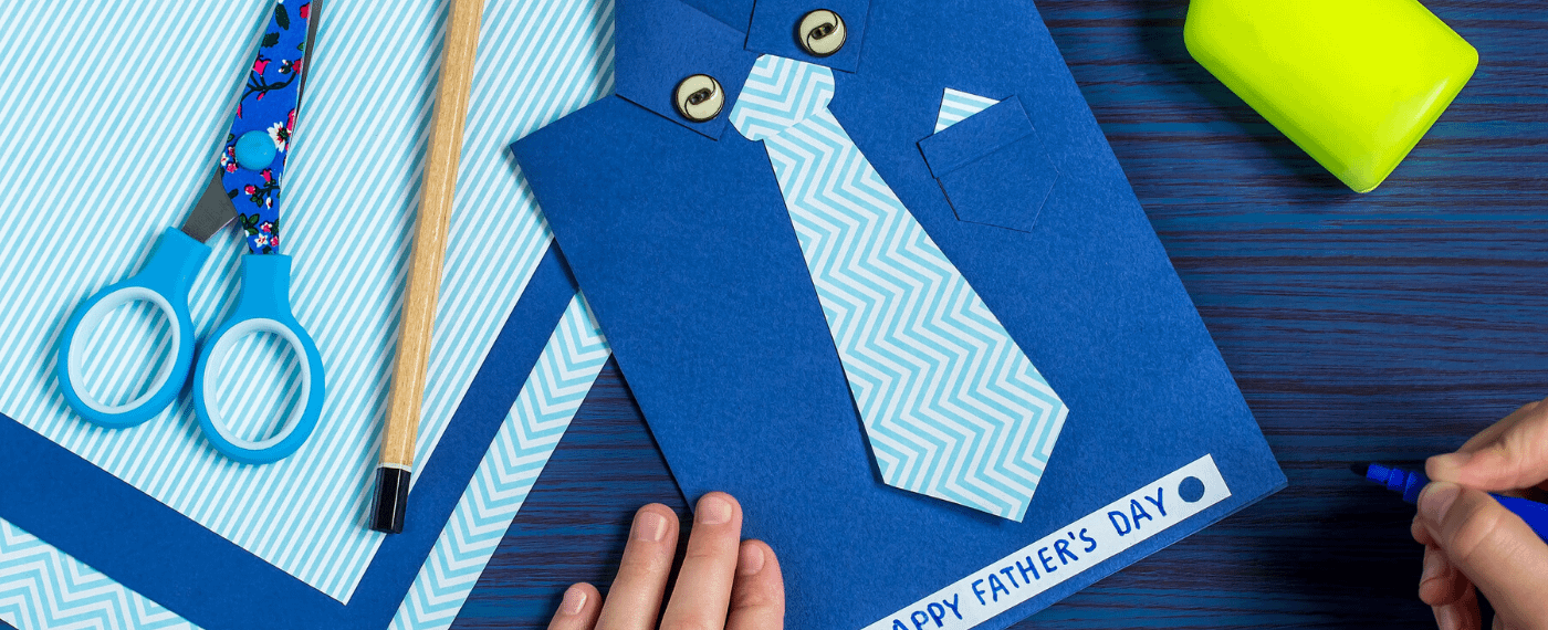 diy fathers day card with tie
